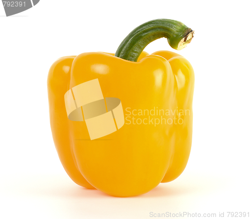 Image of Single yellow bell pepper
