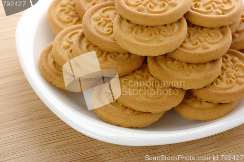 Image of Yellow cookies on plate