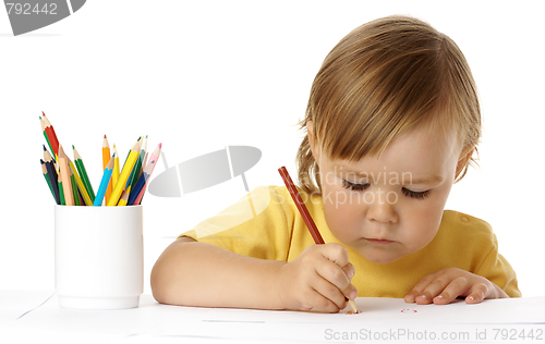 Image of Child draw with crayons