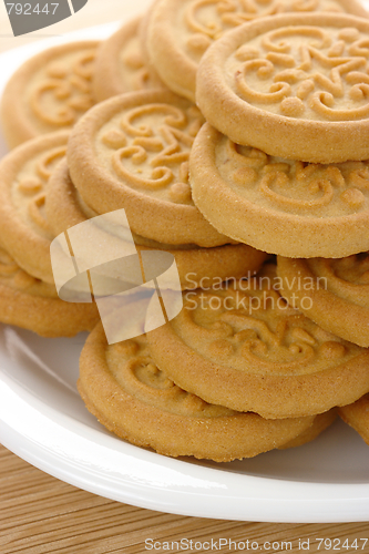 Image of Yellow cookies on plate