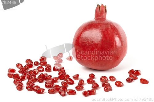 Image of Pomegranate and seeds