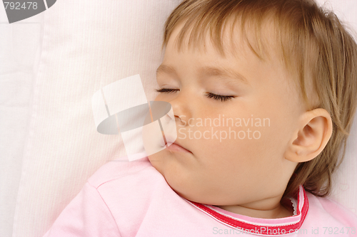 Image of Closeup of a sleeping child