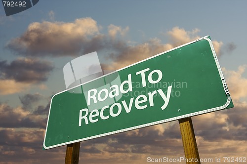 Image of Road To Recovery Green Road Sign