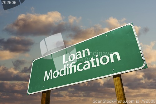 Image of Loan Modification Green Road Sign