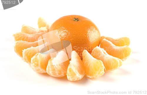 Image of Fresh mandarin decorated with slices