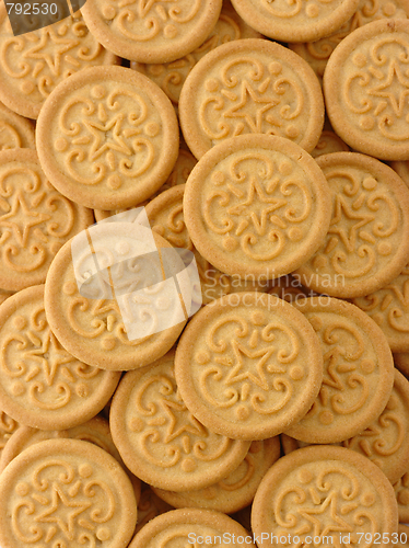 Image of Yellow cookies background