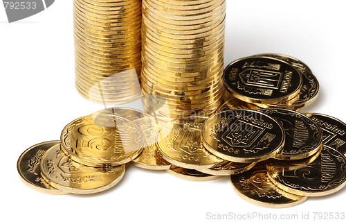 Image of Closeup of a golden coins