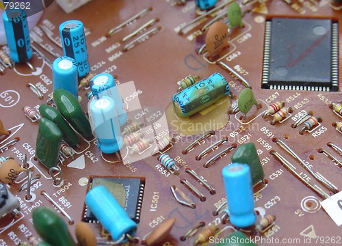 Image of electronic components board