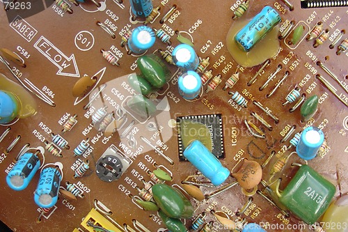 Image of electronic components board