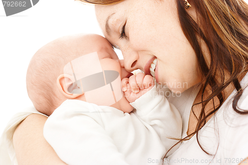 Image of Mother smile to her child