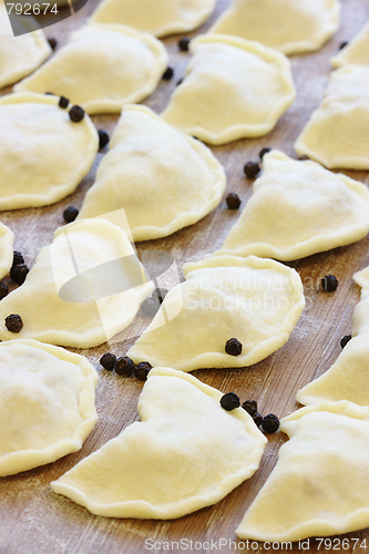 Image of Raw cabbage dumplings - traditional Ukrainian food