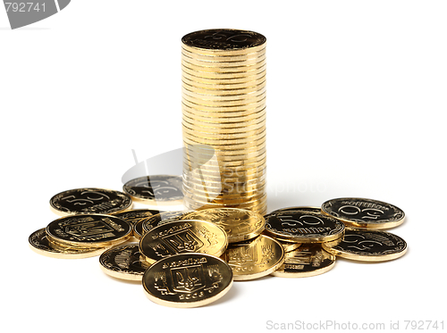 Image of Closeup of a golden coins