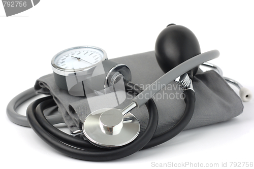 Image of Sphygmomanometer with stethoscope