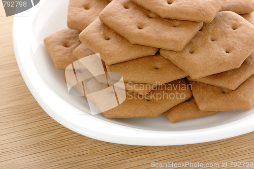 Image of Brown cookies on plate