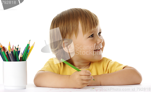 Image of Child draw with crayons