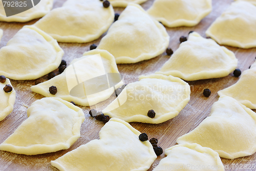 Image of Raw cabbage dumplings - traditional Ukrainian food