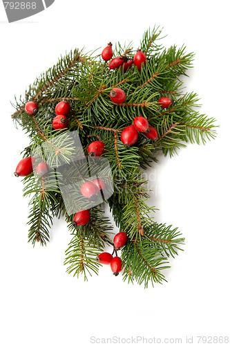 Image of Red-green christmas arragement