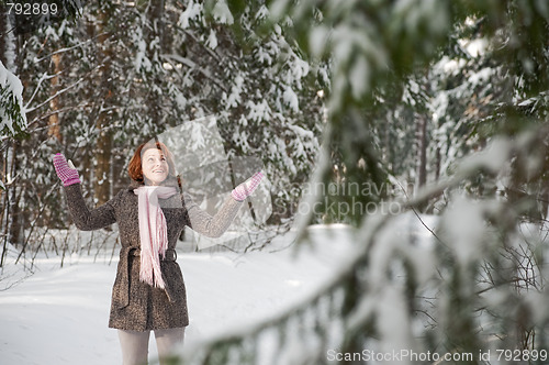 Image of Woman in forest