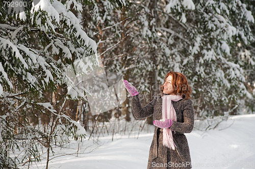 Image of Woman in forest