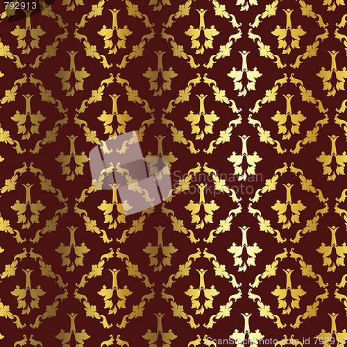 Image of gold damask