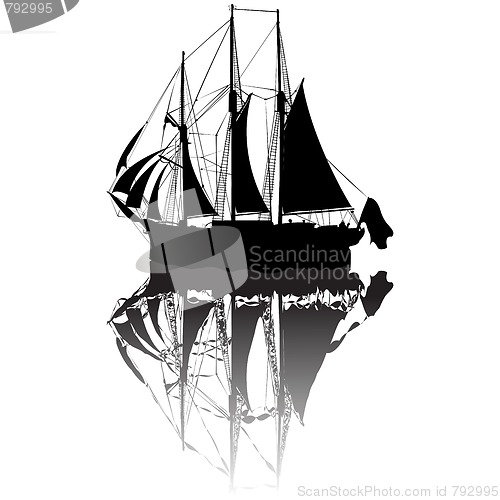 Image of Sailing boat sketch