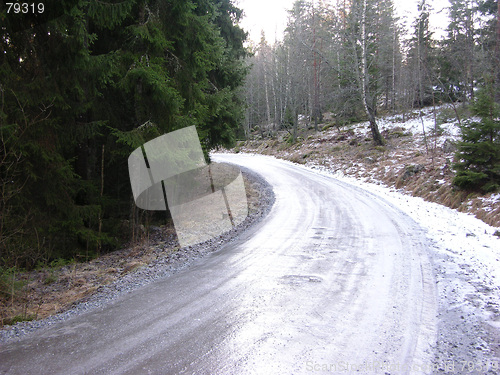 Image of Ice on road