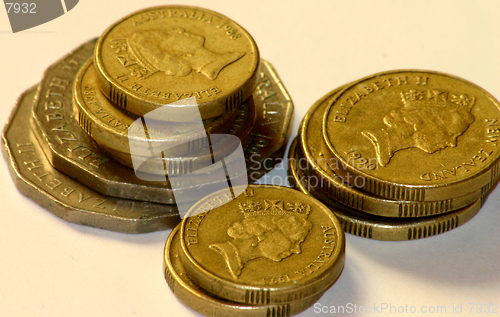 Image of Series of coins stacked on top of each other