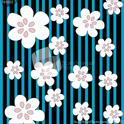 Image of Stripes and flowers