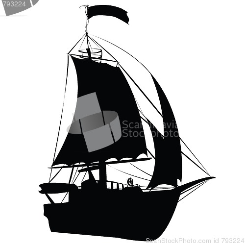 Image of Small sailing ship 