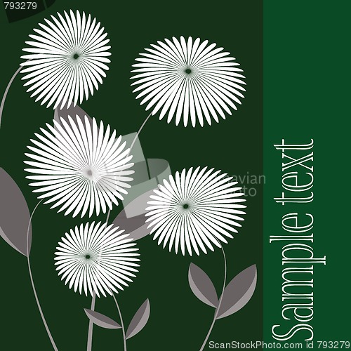 Image of Stylized floral card 