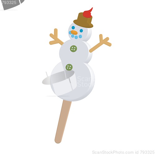 Image of Snow man lollipop 