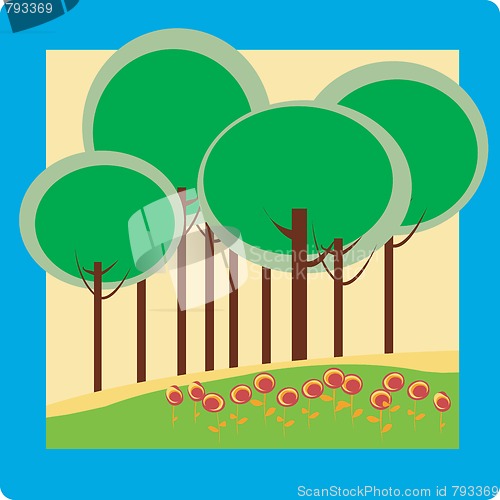 Image of Trees background illustration