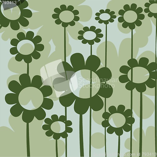 Image of Green floral icon