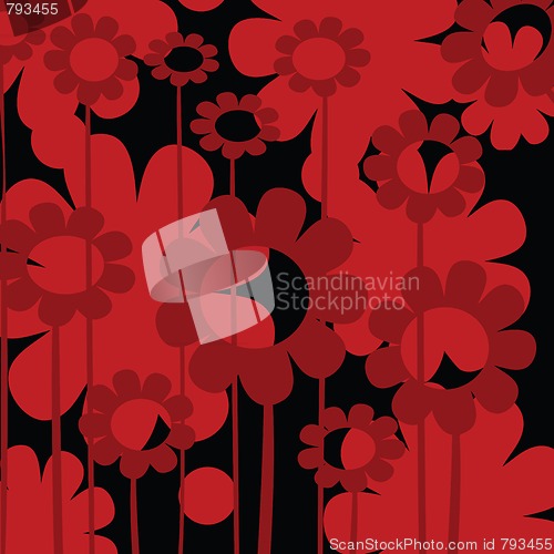 Image of Red floral icon
