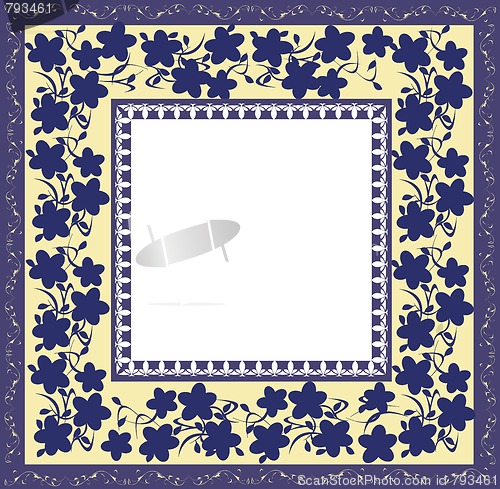 Image of Stylized floral frame 