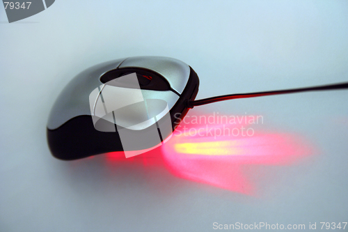 Image of flashing optical mouse