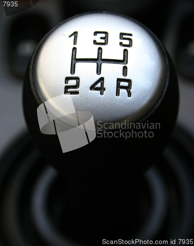 Image of A manual shift car gear lever