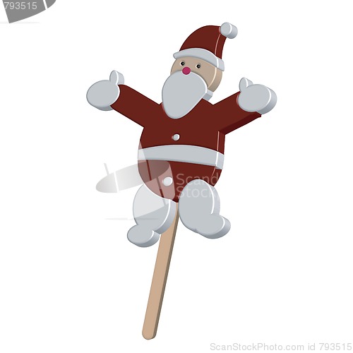 Image of Santa chocolate on a stick