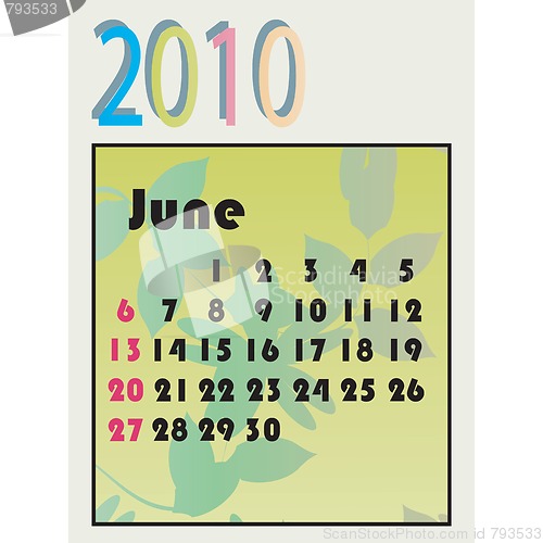 Image of 2010 calendar