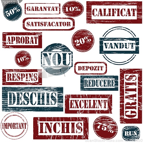 Image of Romanian rubber stamps