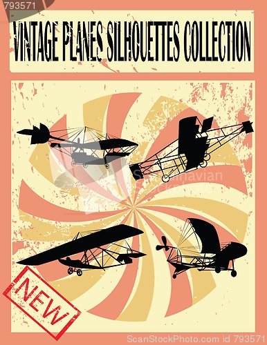 Image of Vintage planes silhouettes collection