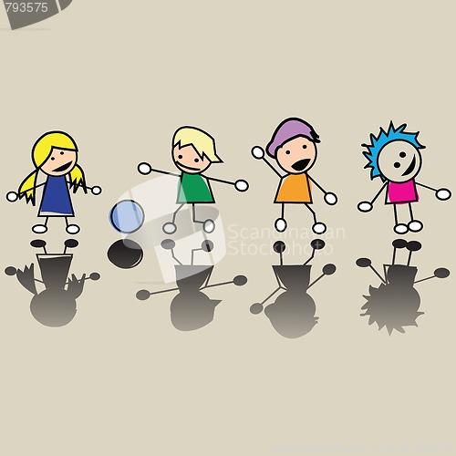 Image of Happy little children