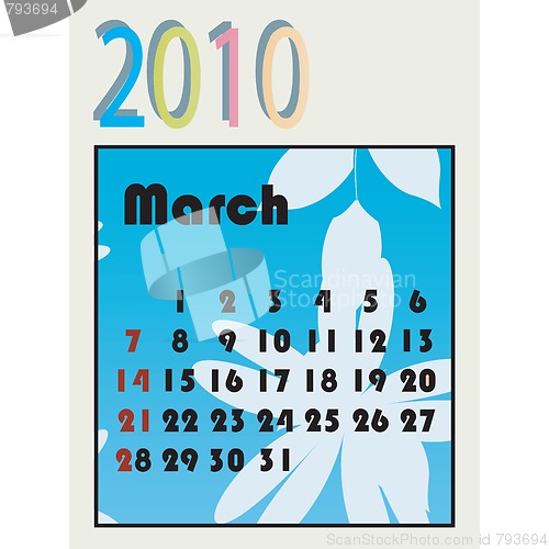 Image of 2010 calendar