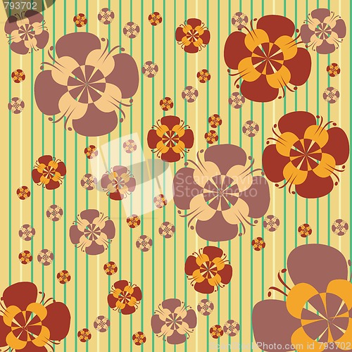 Image of Seamless background with flowers