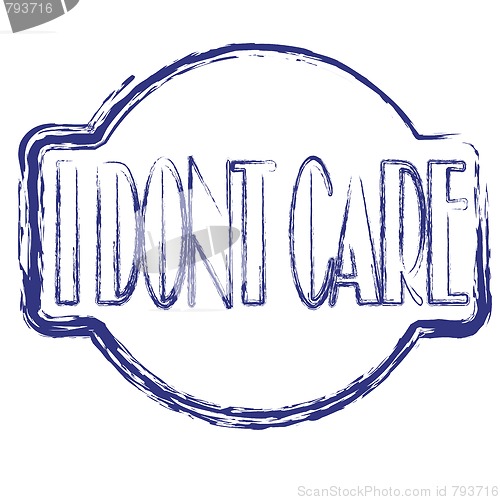 Image of I dont care stamp