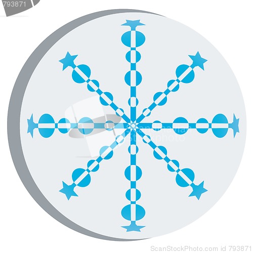 Image of Snow flake sticker 3