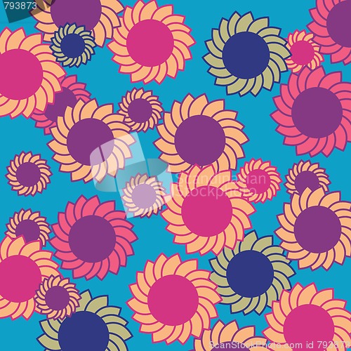 Image of Retro flowers background