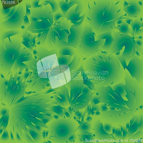 Image of Green leaves background