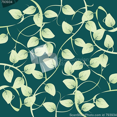 Image of Green leaves design