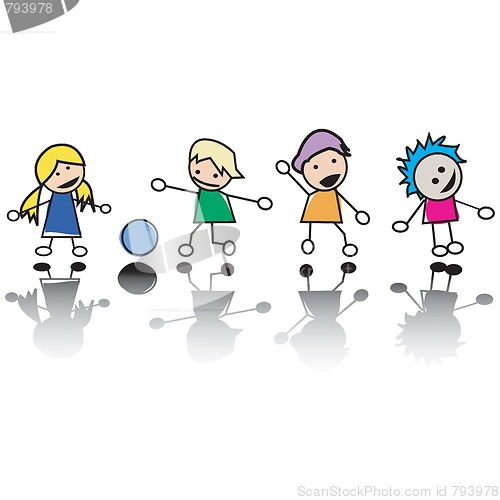 Image of Happy little children at play